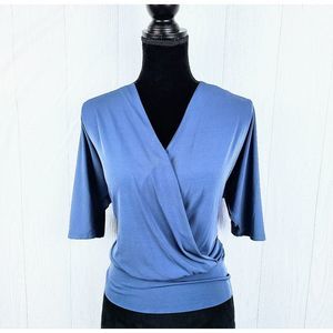 Banana Republic Blue Wrap Blouse